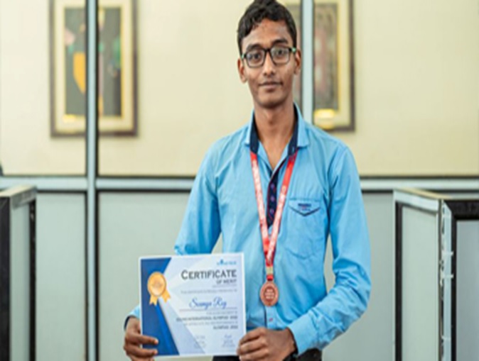 AHS student Soumya Roy secures a position in the top 30% students in Eduno International Olympiad 2022