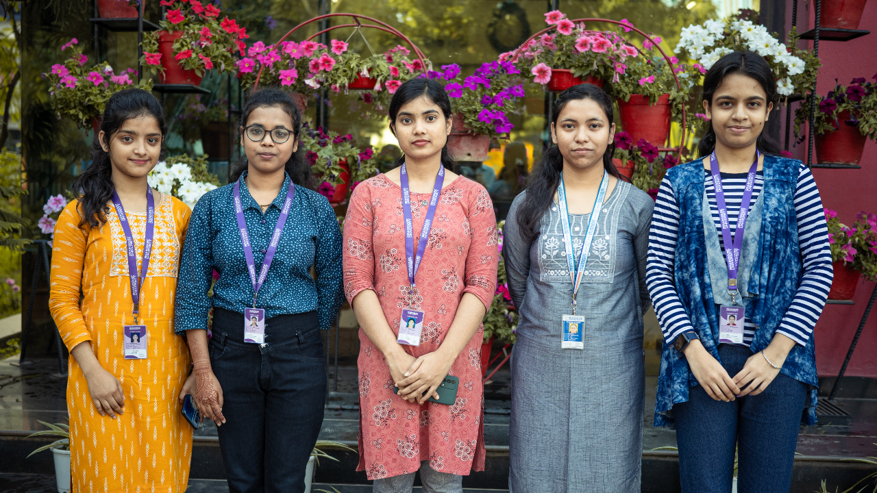5 of our students’ ideas receive approval from the Ministry of MSME-Shreya Bhowmick & Dhriti Barman, Department of Biotechnology, Hritwisha Mondal Department of Agriculture, Shamayeta Sarkar, Department of Allied Health Sciences, and Jayashree Bhunia Department of Computational Sciences.
