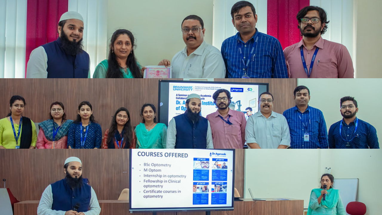 Brainware University signs MoU with Dr. Agarwals Institute of Optometry