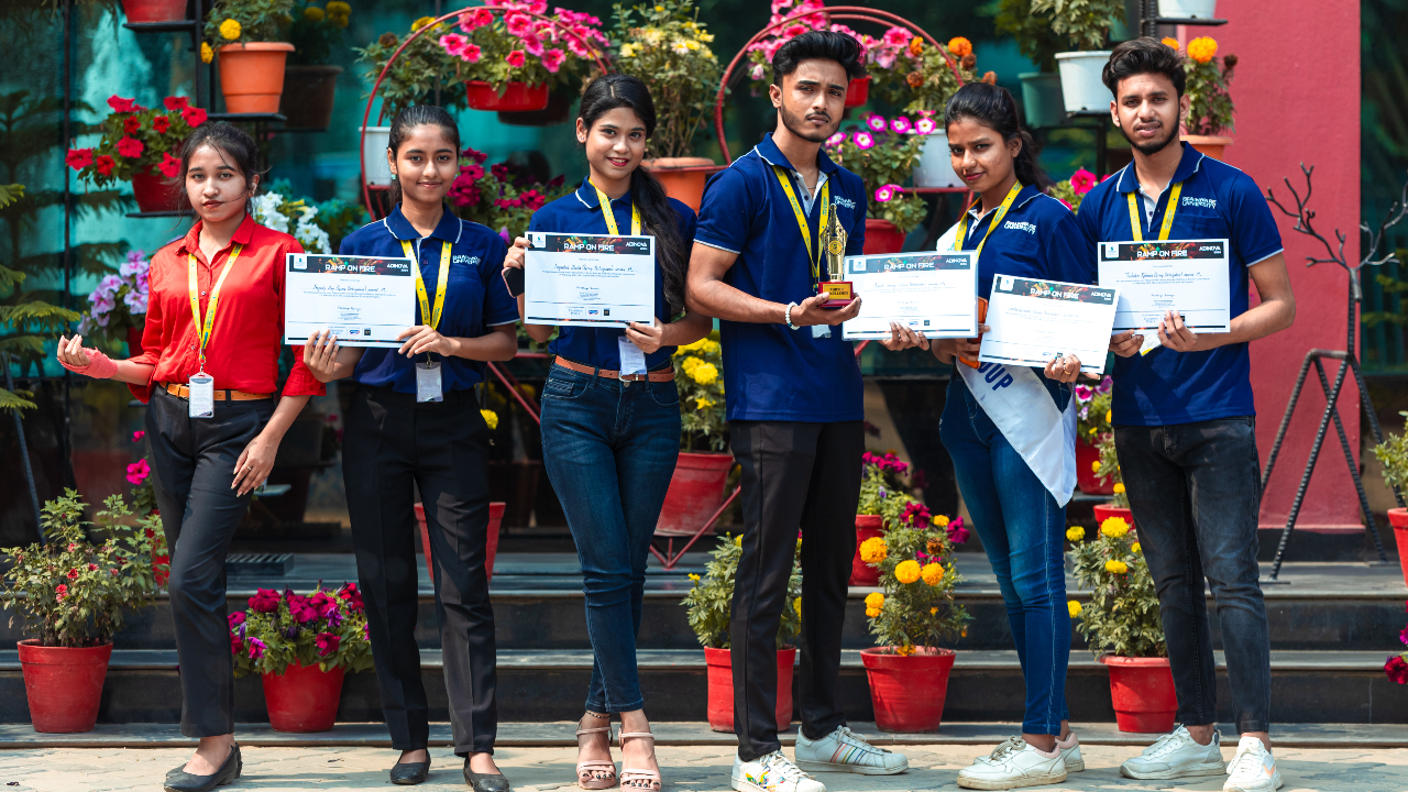 Team BCA Bagging the 1st position at the annual fest of Adamas University