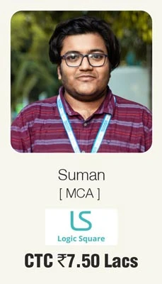 suman, MCA student of Brainware University got placed in Logic Square