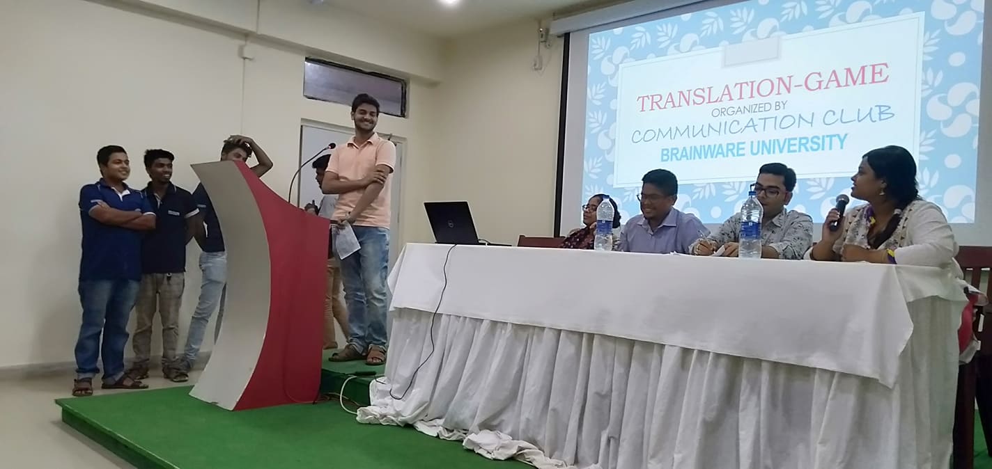 Translation Game held by Brainware Communication club